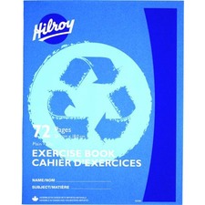 Hilroy Recycled Stitchbook, 72 pages, Plain Paper - 72 Pages - Stitched - Plain - 9.13" (231.78 mm) x 7.13" (180.98 mm) x 0.13" (3.18 mm) - White Paper - Lightweight - Recycled