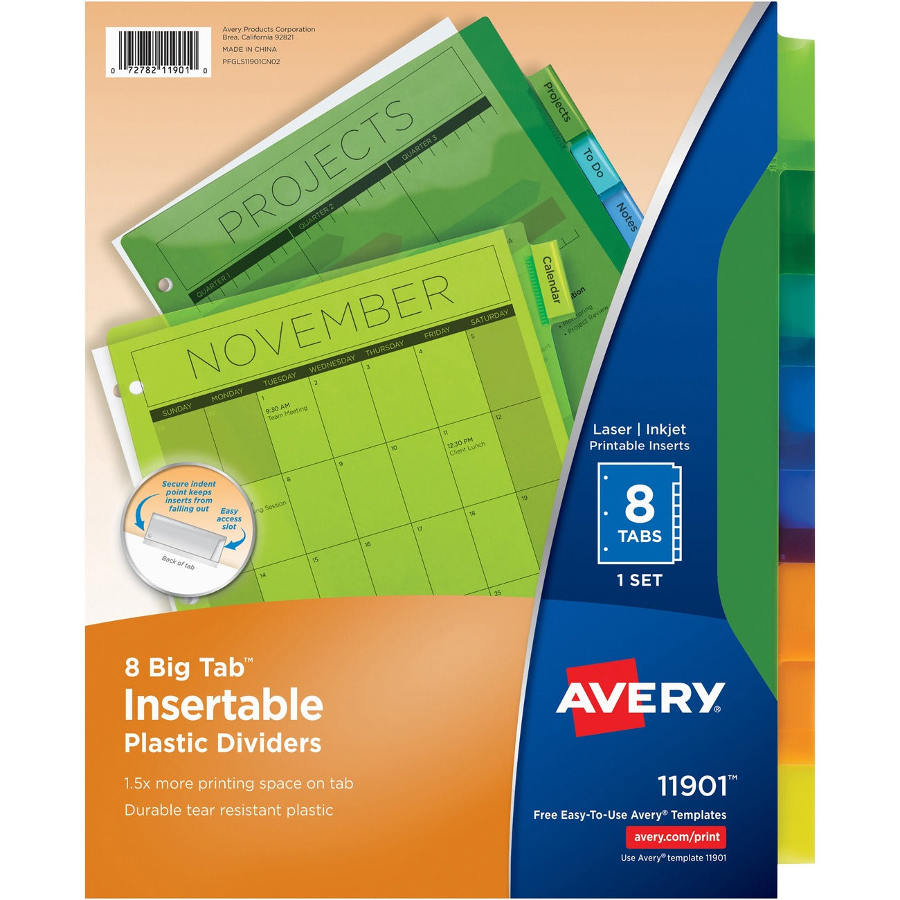 Big Tab Insertable Plastic Dividers