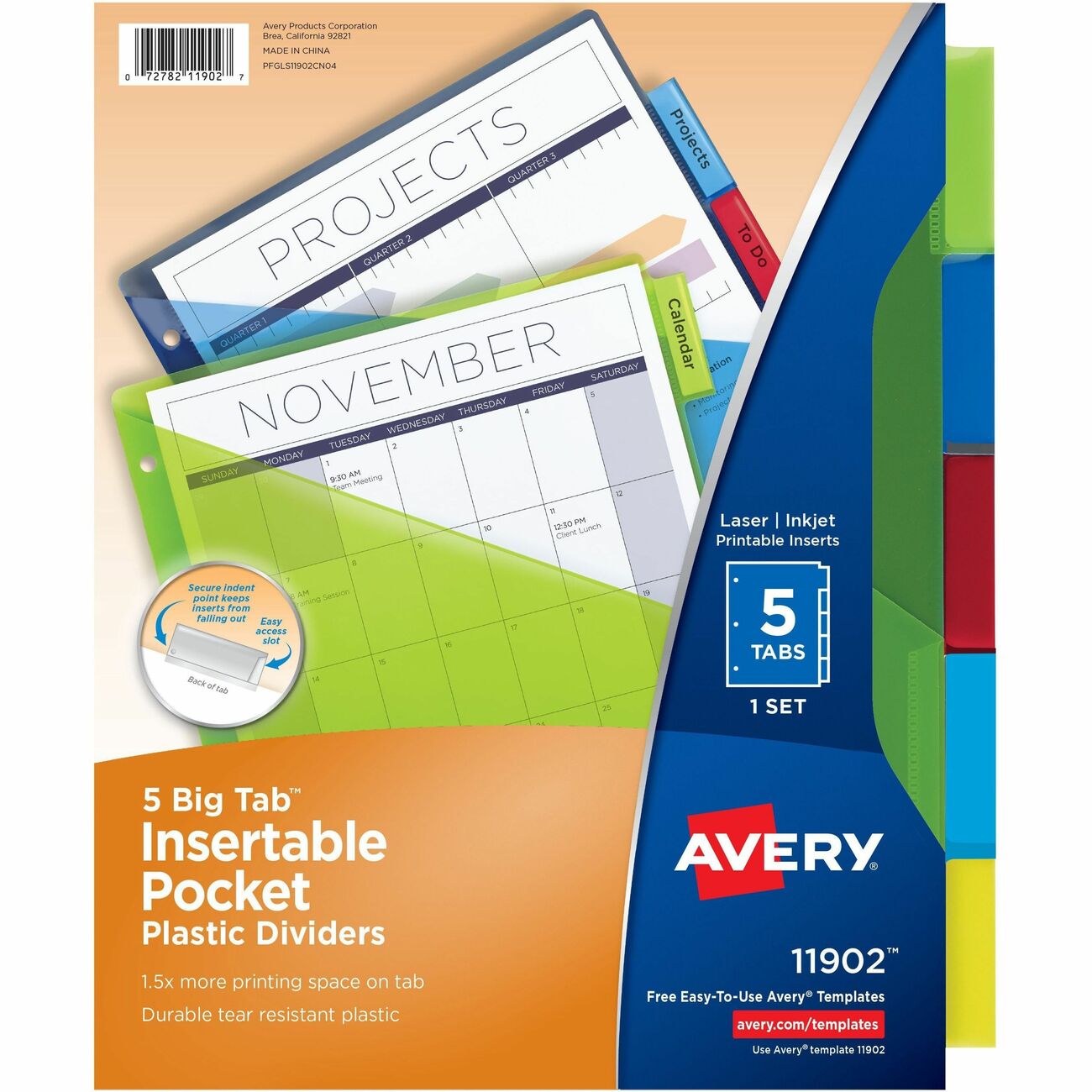 Big Tab Insertable Plastic Dividers