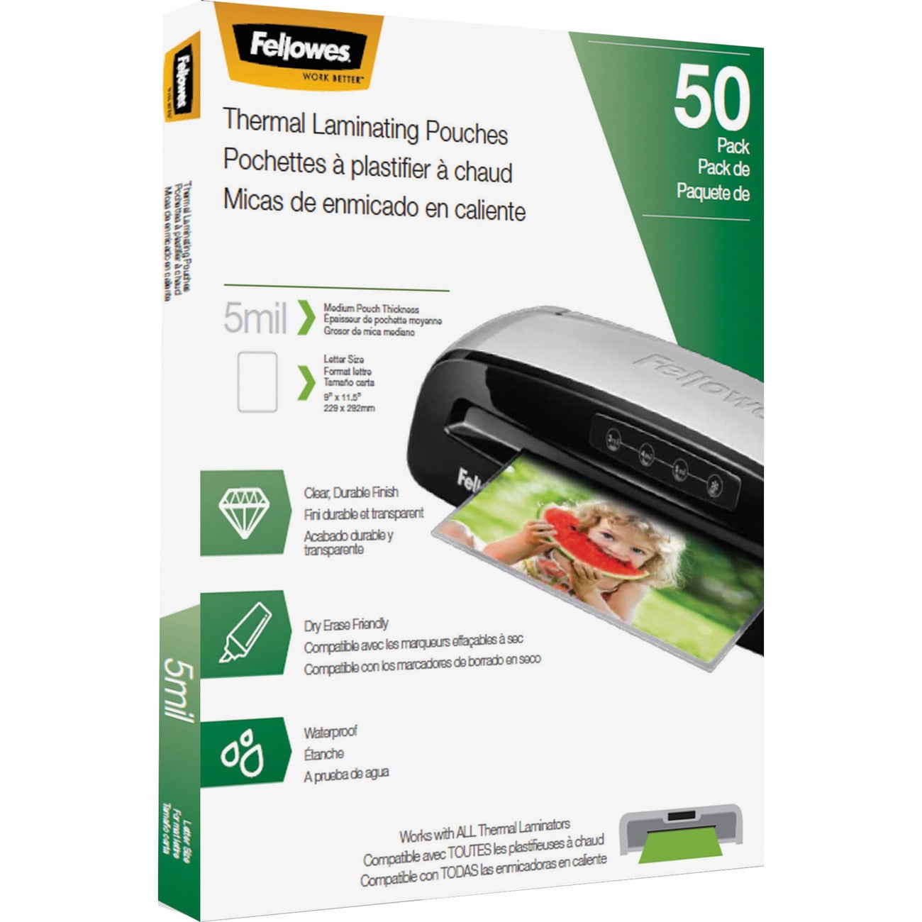 Fellowes Letter Size Thermal Laminating Pouches