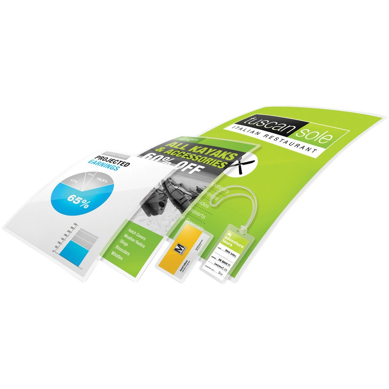Swingline GBC UltraClear Thermal Menu Size Laminating Pouches 11-1/2" x 17-1/2"