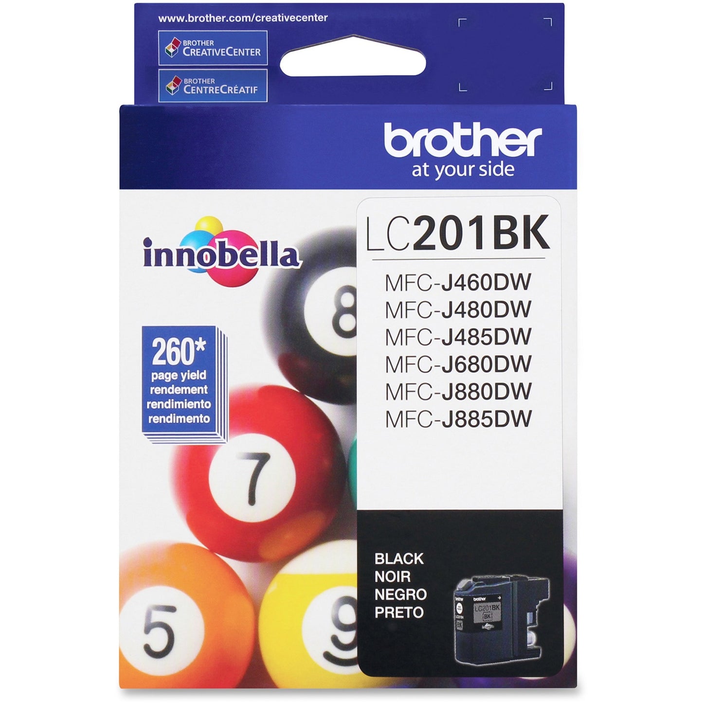 Brother Innobella LC201 Original Ink Cartridge - Inkjet - Standard Yield - 260 Pages - Black