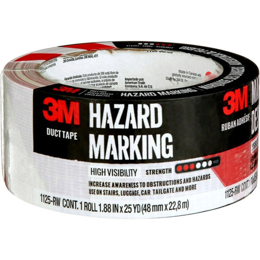 3M Hazard Marking Duct Tape Red/White