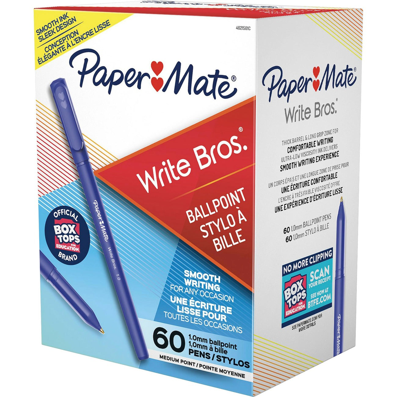 Paper Mate Medium Tip Capped Ball Point Pens - 60 / box
