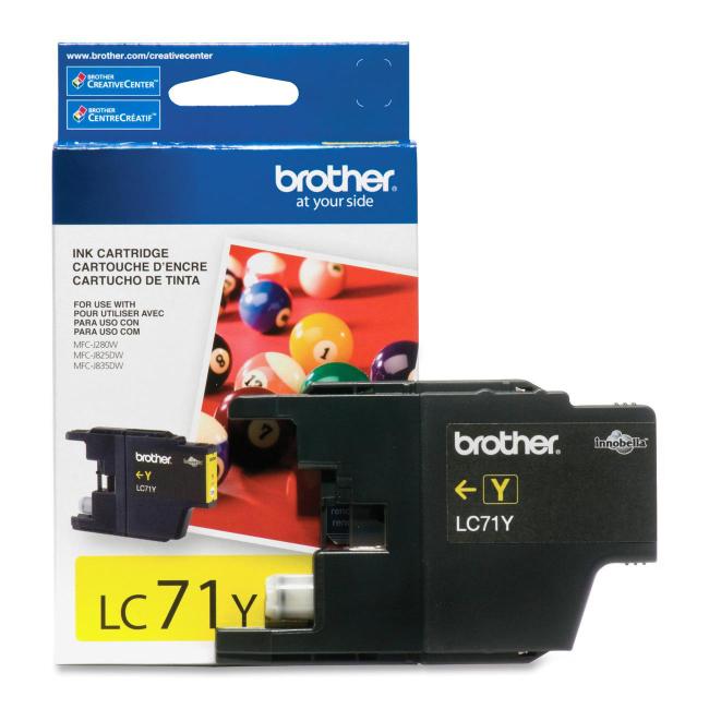 Brother LC71YS Innobella Yellow Ink Cartridge, Standard Yield