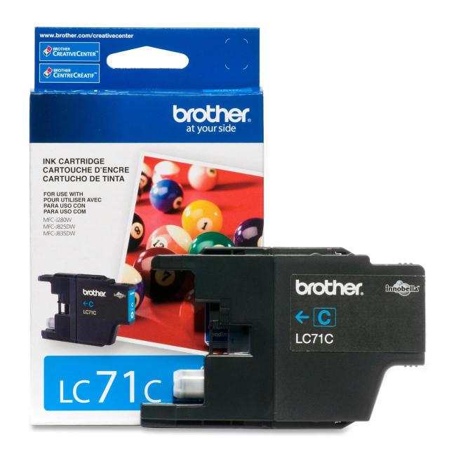 Brother LC71CS Innobella Cyan Ink Cartridge, Standard Yield