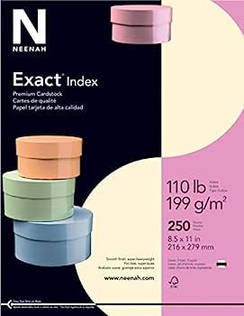 Neenah Exact Index Cardstock, 8.5" x 11", 110 lb/199 gsm, Ivory, 250 Sheets