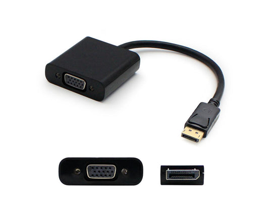 ADD-ON DisplayPort to VGA 8IN DP TO VGA M/F BLACK