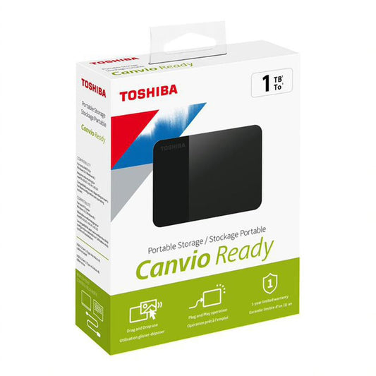 Toshiba Canvio Ready HDTP310XK3AA 1 TB Portable Hard Drive - External - Black