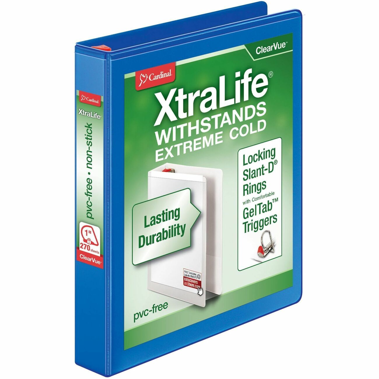 Xtralife ClearVue Locking Slant-D Binders