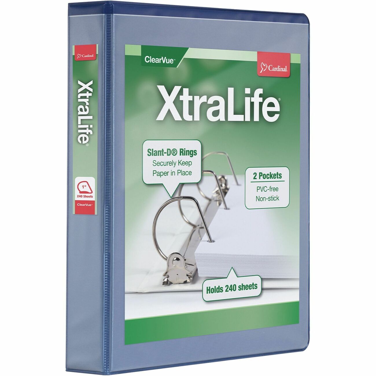 Xtralife ClearVue Locking Slant-D Binders