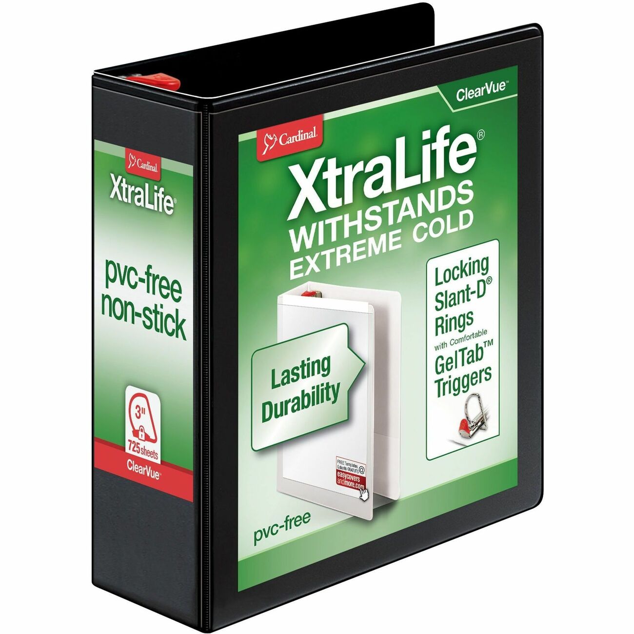 Xtralife ClearVue Locking Slant-D Binders