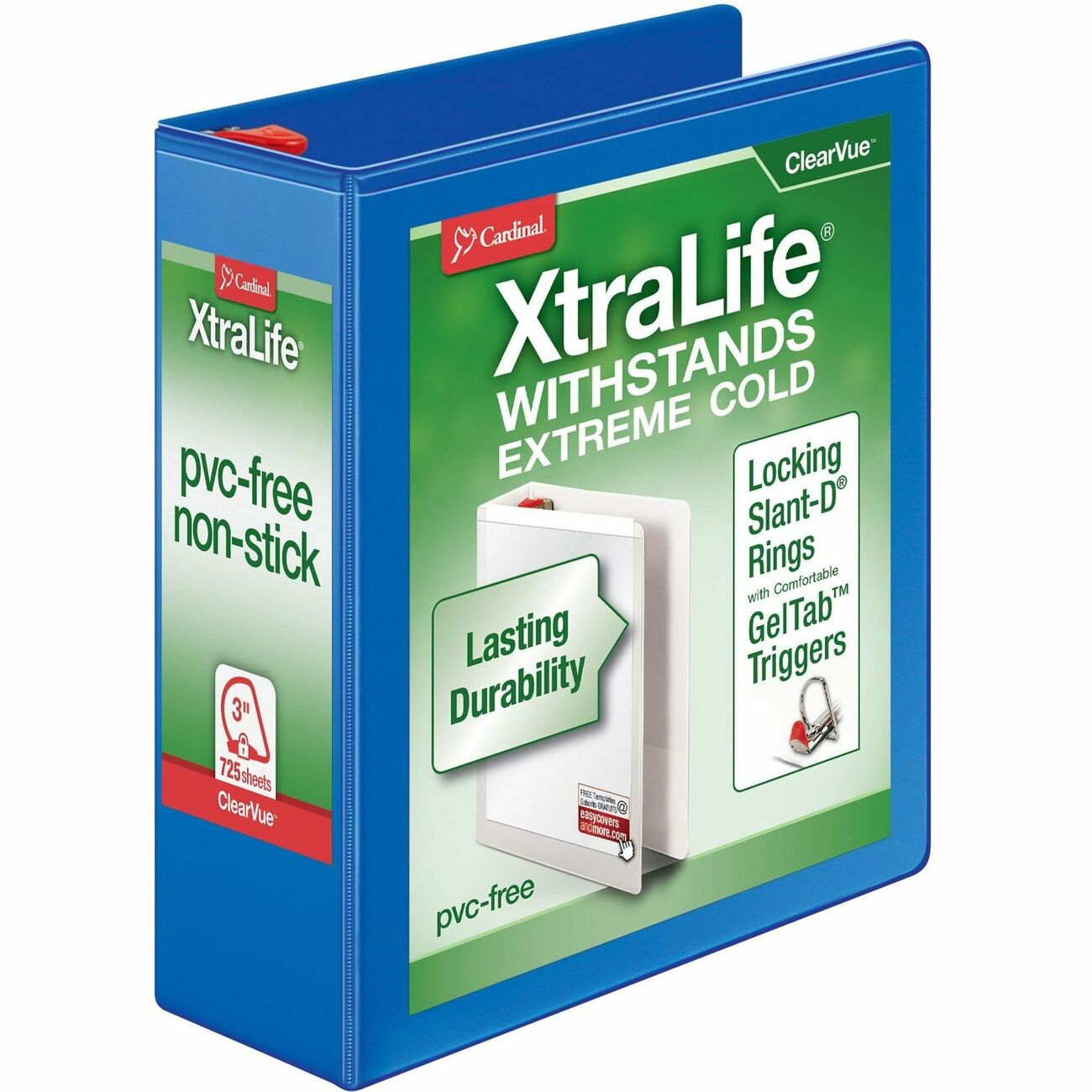 Xtralife ClearVue Locking Slant-D Binders