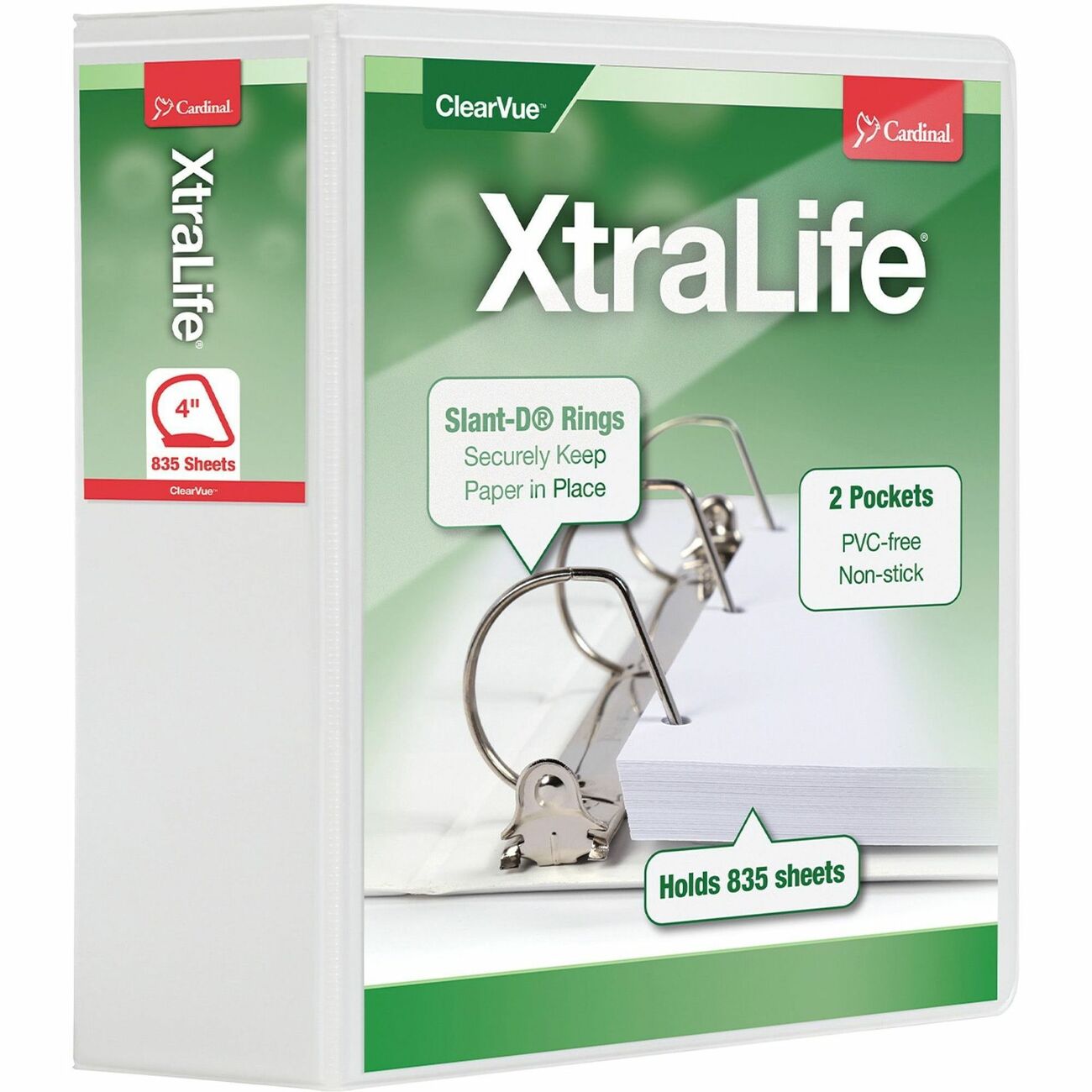 Xtralife ClearVue Locking Slant-D Binders