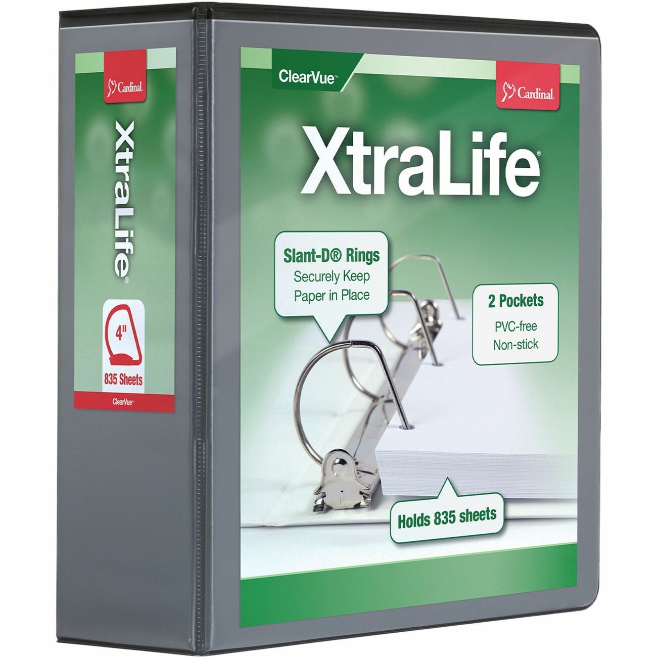 Xtralife ClearVue Locking Slant-D Binders