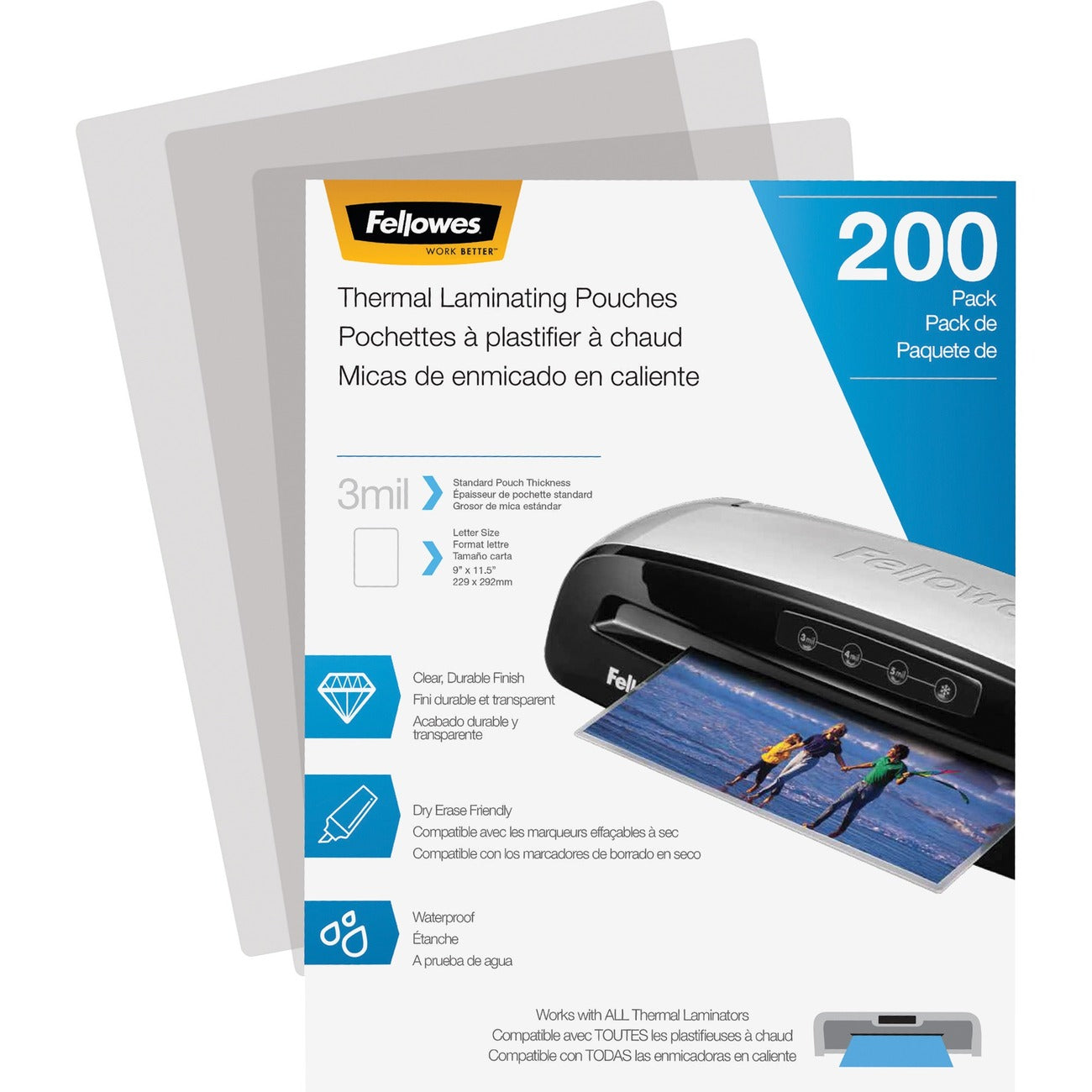 Fellowes Letter Size Thermal Laminating Pouches