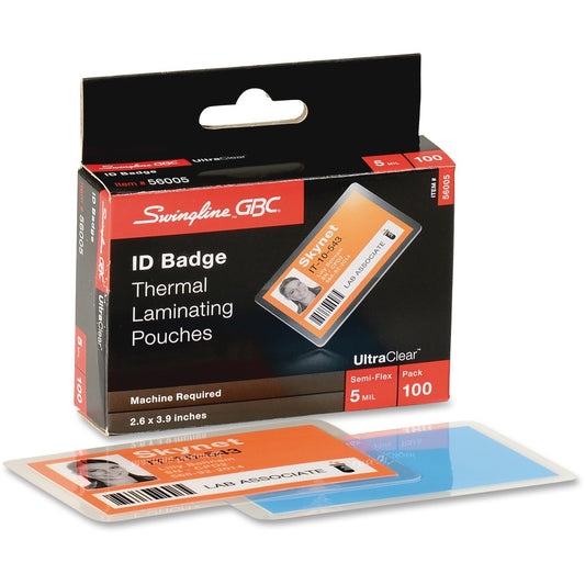 GBC Ultra Clear ID Badge Thermal Laminating Pouches