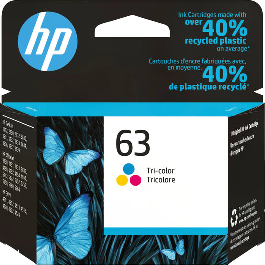 HP 63 Tri-color Ink Cartridge