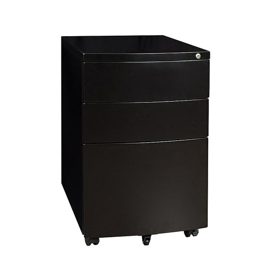 HDL 100-MMPUF Metal Mobile Box-Box-File Pedestal, Black