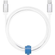 Blu Element Braided Charge/Sync USB-C to Lightning 4ft White