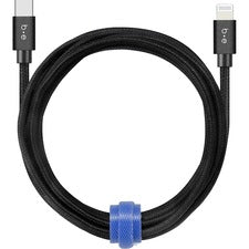 Blu Element Braided Charge/Sync USB-C to Lightning 10ft Black